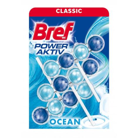 Bref Power Aktiv WC závěsný blok tuhý 3 x 50 g Oceán