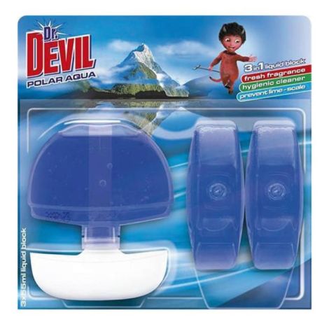 Dr. Devil závěsný WC gel 3 x 55 ml - Polar Aqua