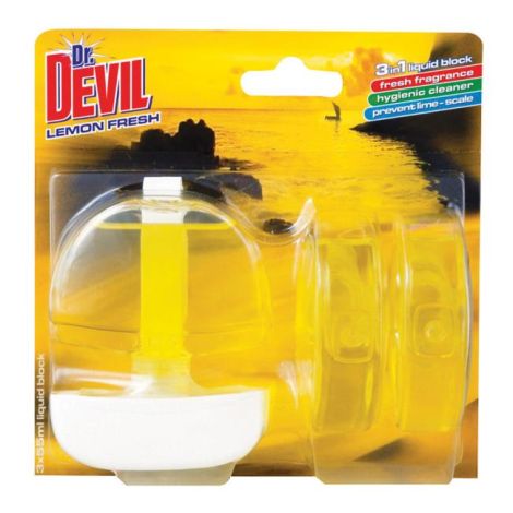 Dr. Devil závěsný WC gel 3 x 55 ml - Lemon Fresh