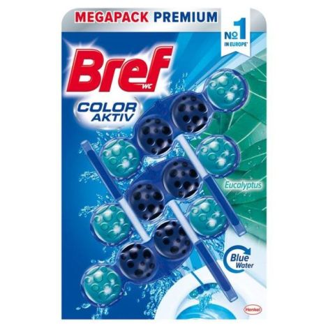 Bref Color Aktiv WC závěsný blok tuhý 3 x 50 g Eukalypt