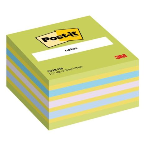 Bloček kostka Post-it 76x76 neonová zelená mix