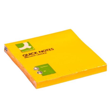 Bloček Q-CONNECT neonové 76x76mm oranžové