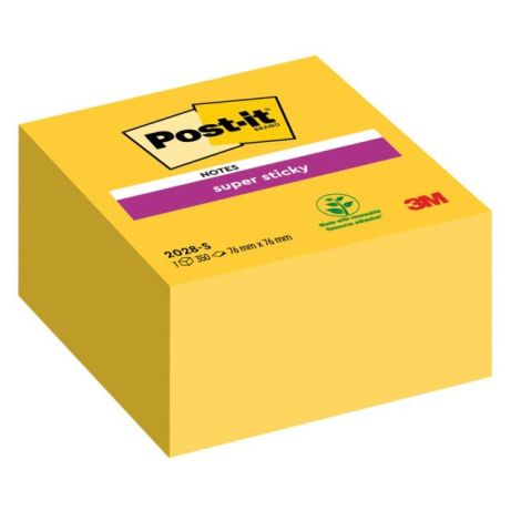 Bloček kostka Post-it Super Sticky 76x76mm žlutá 350l