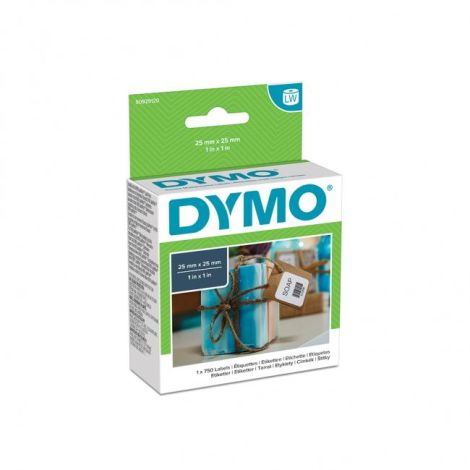 Samolepící etikety Dymo LW 25x25mm víceúčelové bílé