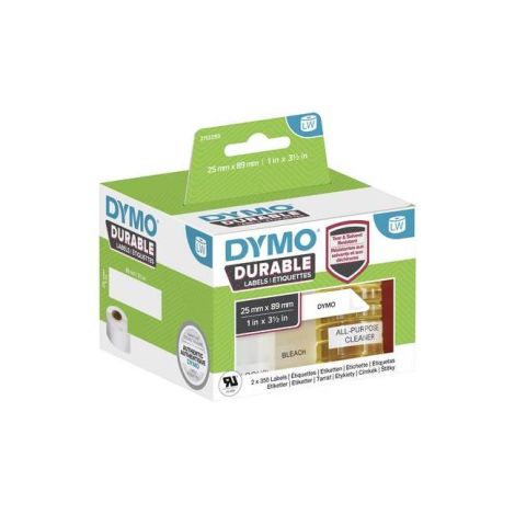 Samolepící etikety Dymo LW 89x25mm polypropylenové s ochrannou vrstvou bílé