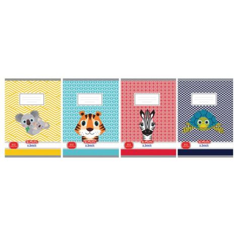 Sešit Herlitz 512 A5 linkovaný 70g/m2 mix motivů Cute Animals