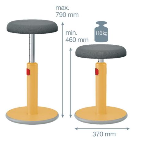 Ergonomická balanční židle Leitz Cosy Ergo v teplá žlutá