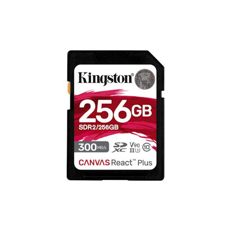 Kingston Canvas React Plus/SDHC/256 GB/300 MBps/UHS-II U3 ??/ Class 10 SDR2/256GB