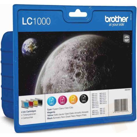 Cartridge Brother LC1000 VALBP, CMYK, čtyřbalení, multipack, originál