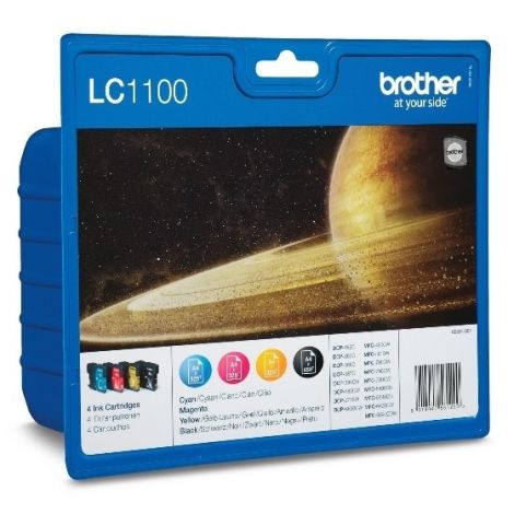 Cartridge Brother LC1100 VALBP, CMYK, čtyřbalení, multipack, originál