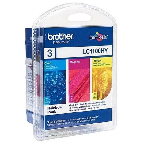 Cartridge Brother LC1100HY RBWBP, CMY, trojbalení, multipack, originál