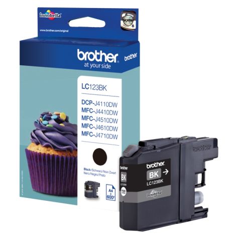 Cartridge Brother LC123BK, černá (black), originál