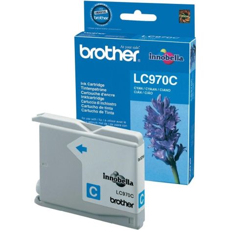 Cartridge Brother LC970C, azurová (cyan), originál