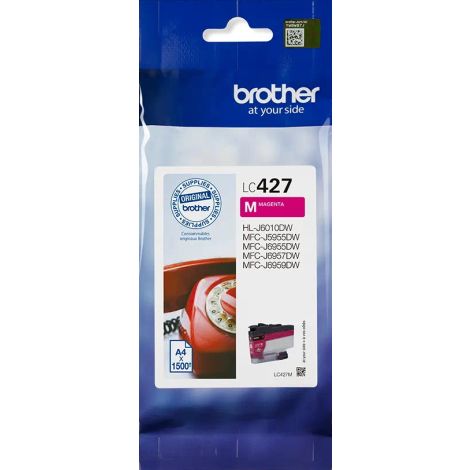 Cartridge Brother LC427M, purpurová (magenta), originál