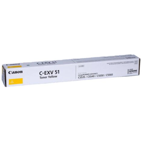 Toner Canon C-EXV51 HY, 0484C002, žlutá (yellow), originál