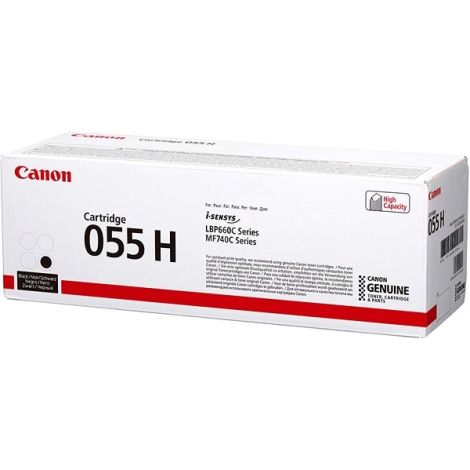 Toner Canon 055H BK, CRG-055H BK, 3020C002, černá (black), originál