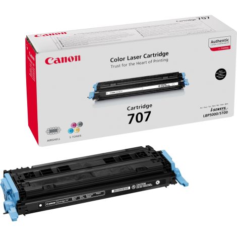 Toner Canon 707, CRG-707, černá (black), originál