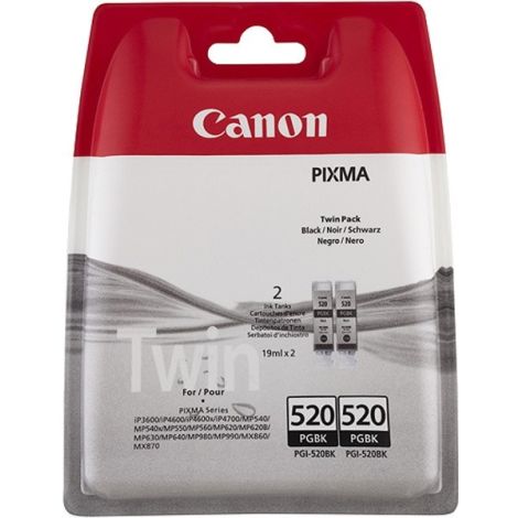 Cartridge Canon PGI-520PGBK, dvojbalení, černá (black), originál