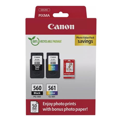 Cartridge Canon PG-560 + CL-561 + GP-501, 3713C008, multipack, originál