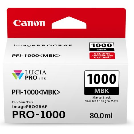 Cartridge Canon PFI-1000MBK, matná černá (matte black), originál