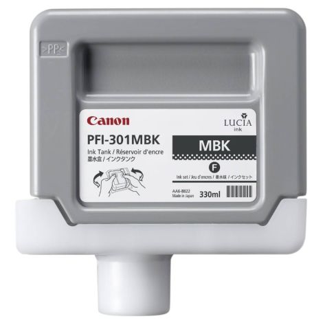 Cartridge Canon PFI-301MBK, matná černá (matte black), originál