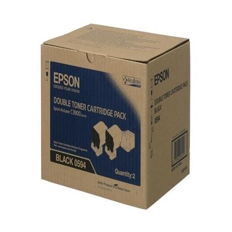 Toner Epson C13S050594 (C3900), dvojbalení, černá (black), originál