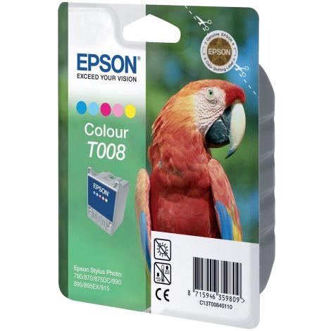 Cartridge Epson T008, barevná (tricolor), originál