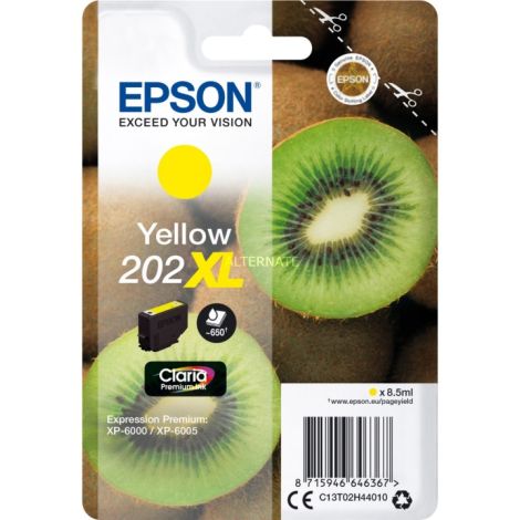 Cartridge Epson 202 XL, žlutá (yellow), originál