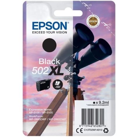 Cartridge Epson 502 XL, C13T02W14010, černá (black), originál