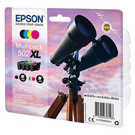 Cartridge Epson 502 XL, C13T02W64010, CMYK, čtyřbalení, multipack, originál