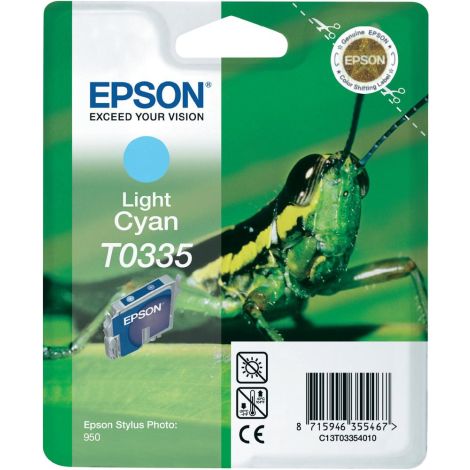 Cartridge Epson T0335, světlá azurová (light cyan), originál