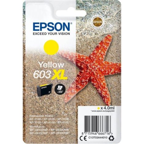 Cartridge Epson 603 XL, C13T03A44010, žlutá (yellow), originál