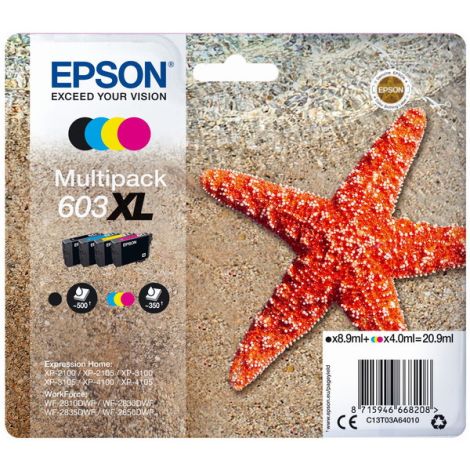 Cartridge Epson 603 XL, C13T03A64010, CMYK, čtyřbalení, multipack, originál