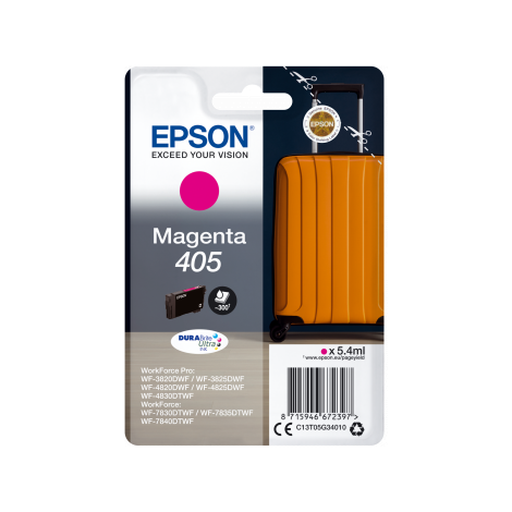 Cartridge Epson 405, T05G3, C13T05G34010, purpurová (magenta), originál