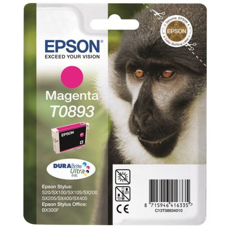 Cartridge Epson T0893, purpurová (magenta), originál