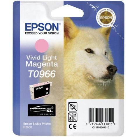 Cartridge Epson T0966, světlá purpurová (light magenta), originál