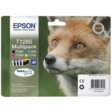 Cartridge Epson T1285, C13T12854012, CMYK, 4-pack, multipack, originál