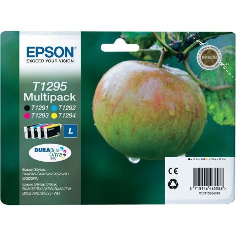 Cartridge Epson T1295, C13T12954012, CMYK, 4-pack, multipack, originál