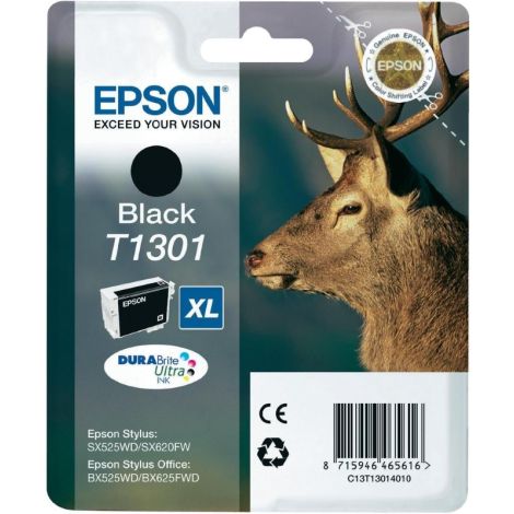 Cartridge Epson T1301, C13T13014012, černá (black), originál