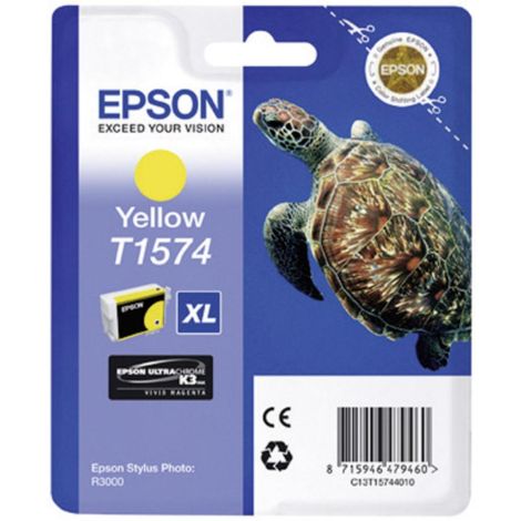 Cartridge Epson T1574, žlutá (yellow), originál