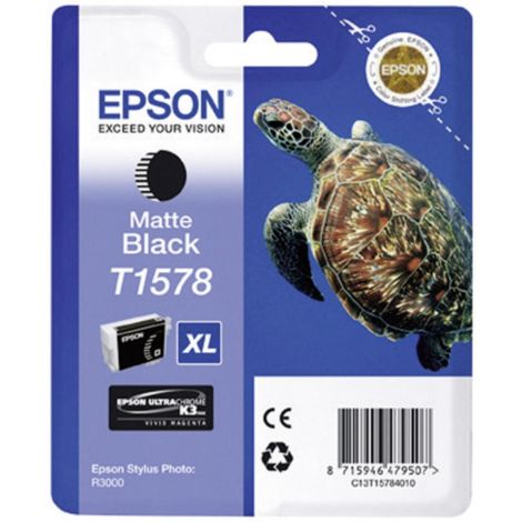 Cartridge Epson T1578, matná černá (matte black), originál