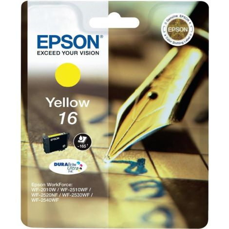 Cartridge Epson T1624 (16), C13T16244012, žlutá (yellow), originál