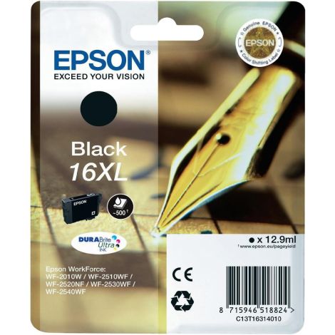 Cartridge Epson T1631 (16XL), C13T16314012, černá (black), originál