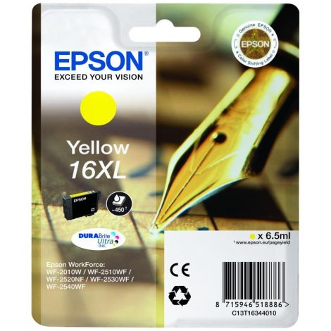 Cartridge Epson T1634 (16XL), C13T16344012, žlutá (yellow), originál