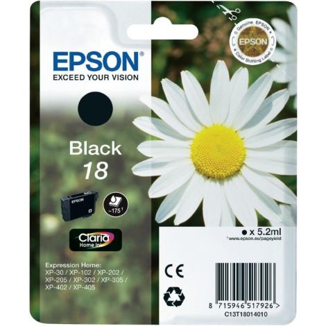 Cartridge Epson T1801 (18), C13T18014012, černá (black), originál