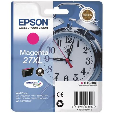 Cartridge Epson T2713 (27XL), C13T27134012, purpurová (magenta), originál