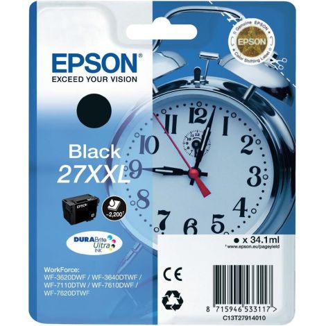 Cartridge Epson T2791 (27XXL), C13T27914012, černá (black), originál