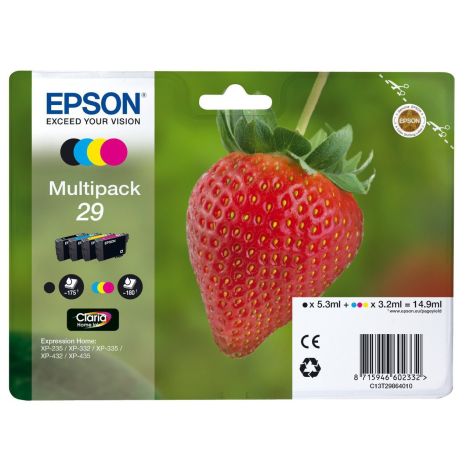 Cartridge Epson T2986 (29), C13T29864012, CMYK, 4-pack, multipack, originál