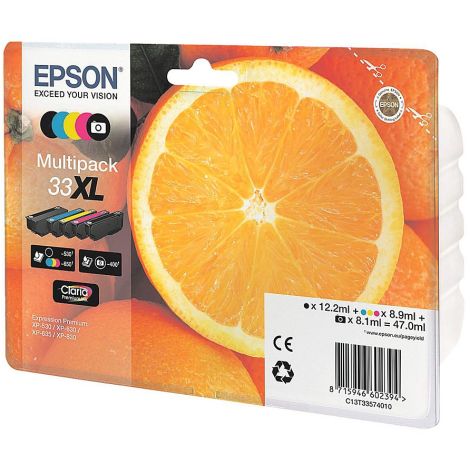 Cartridge Epson T3357 (33XL), C13T33574011, CMYK + PB, 5-pack, multipack, originál