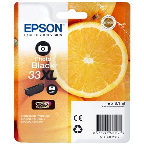 Cartridge Epson T3361 (33XL), C13T33614012, foto černá (photo black), originál